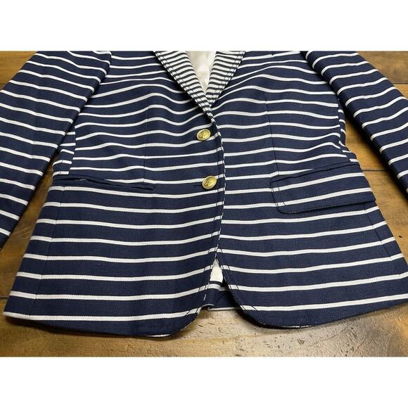 J Crew Schoolboy Blazer in Nautical Stripes Size 4 - Picture 2 of 13